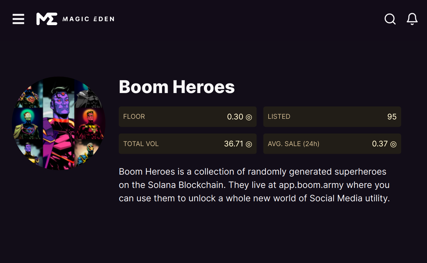 Boom heroes Magic Eden